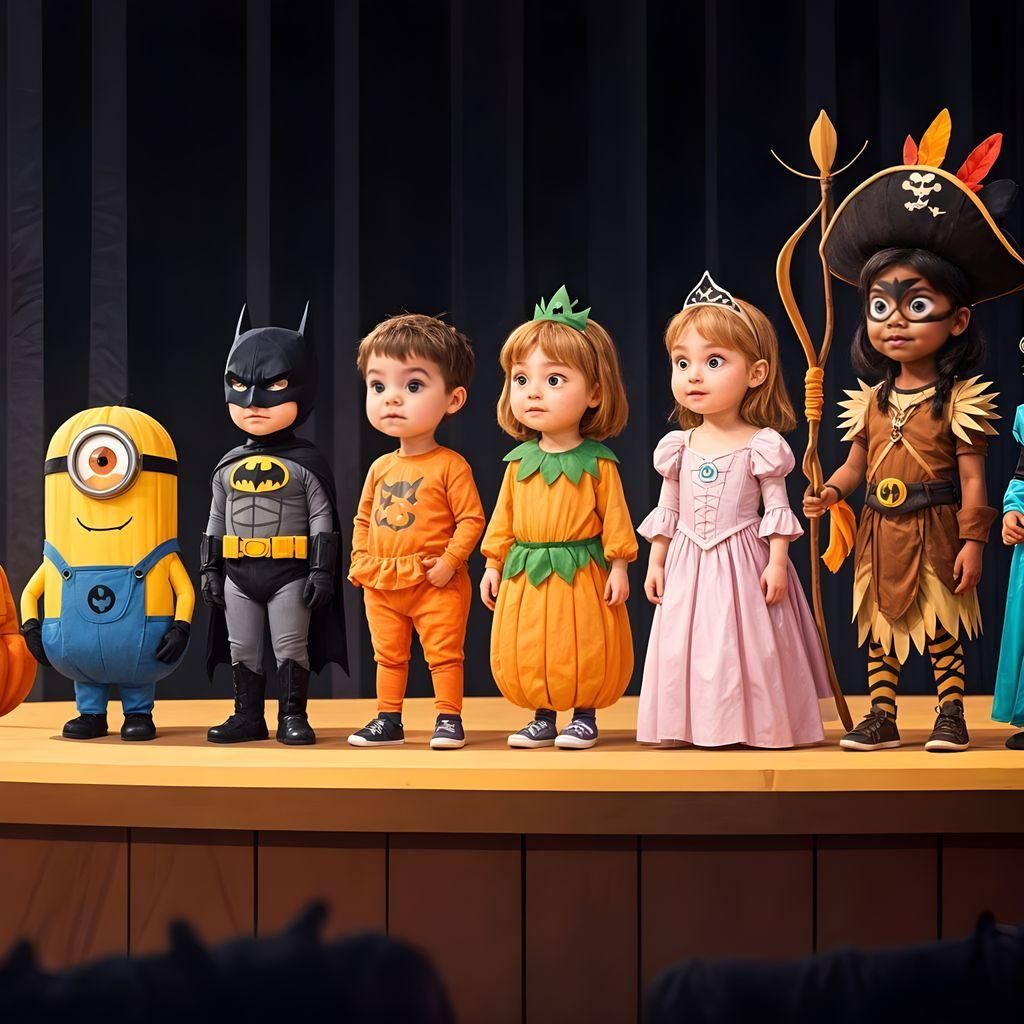 Lining up for the best costume contest!