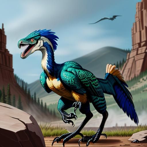 Utahraptor might be the closest in terms of intelligence.