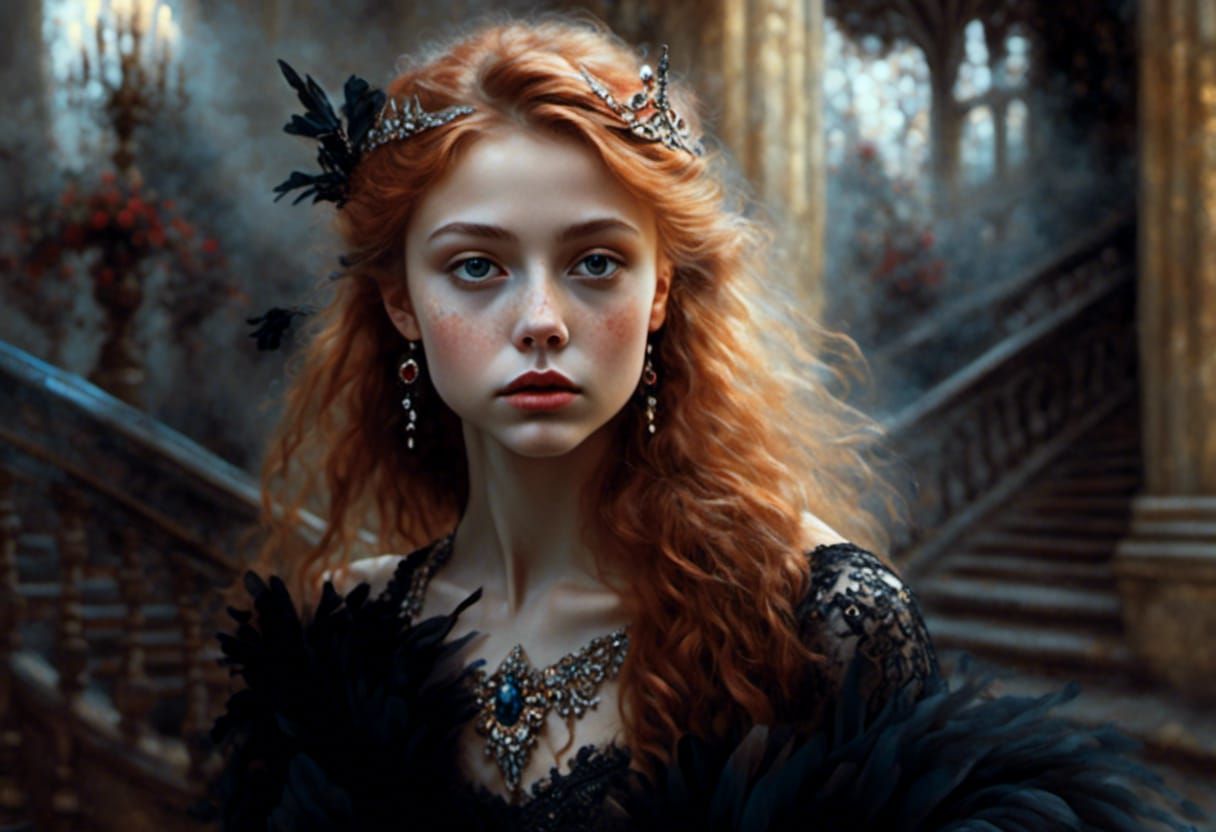 Hyperrealistic Fantasy Ballerina in Dark Fantasy Style