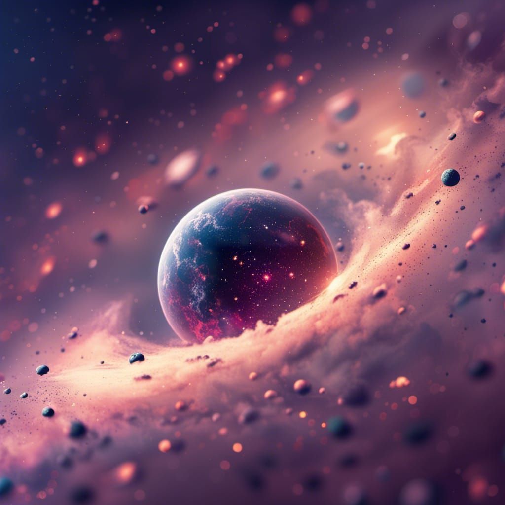 Minimalist Galaxy Wallpaper in Hyperrealistic Style
