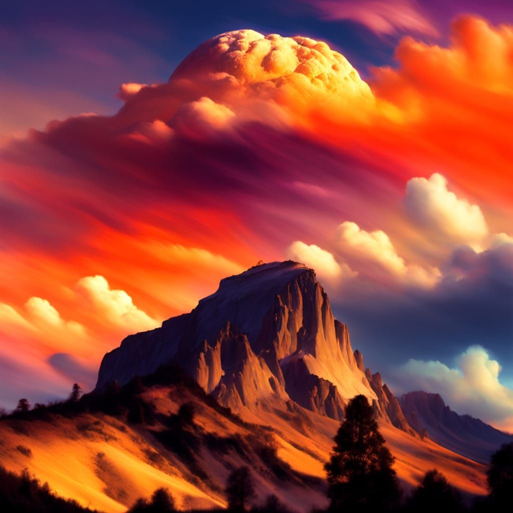 Astronaut on Planet in Surreal Oil Painting