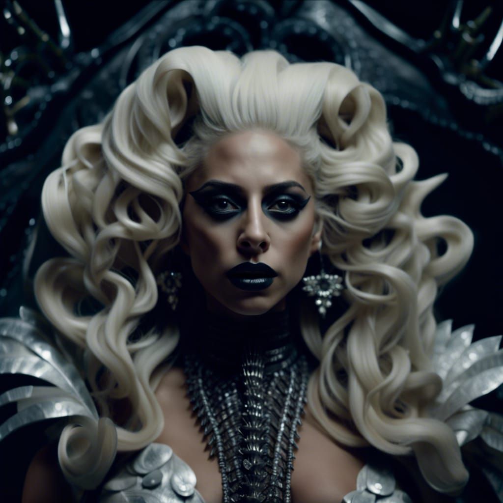 Hyperrealistic Dark Fashion Music Video Still