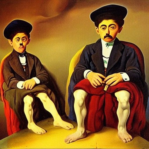 Boys in Haunted Classroom: A Surreal Qajar Painting