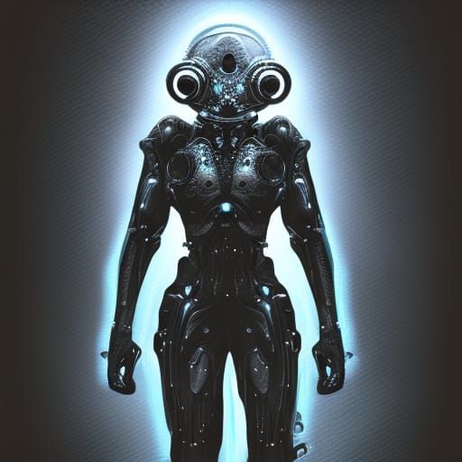 Cyberpunk Girl Dancing in Alien Cityscape