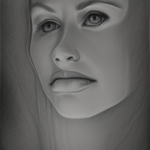 Hyperdetailed Charcoal Drawing: Filtered Truth