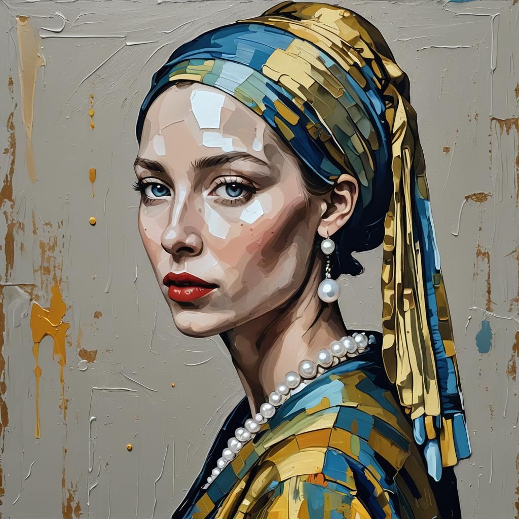 Girl with a Pearl Earring: Abstract Art