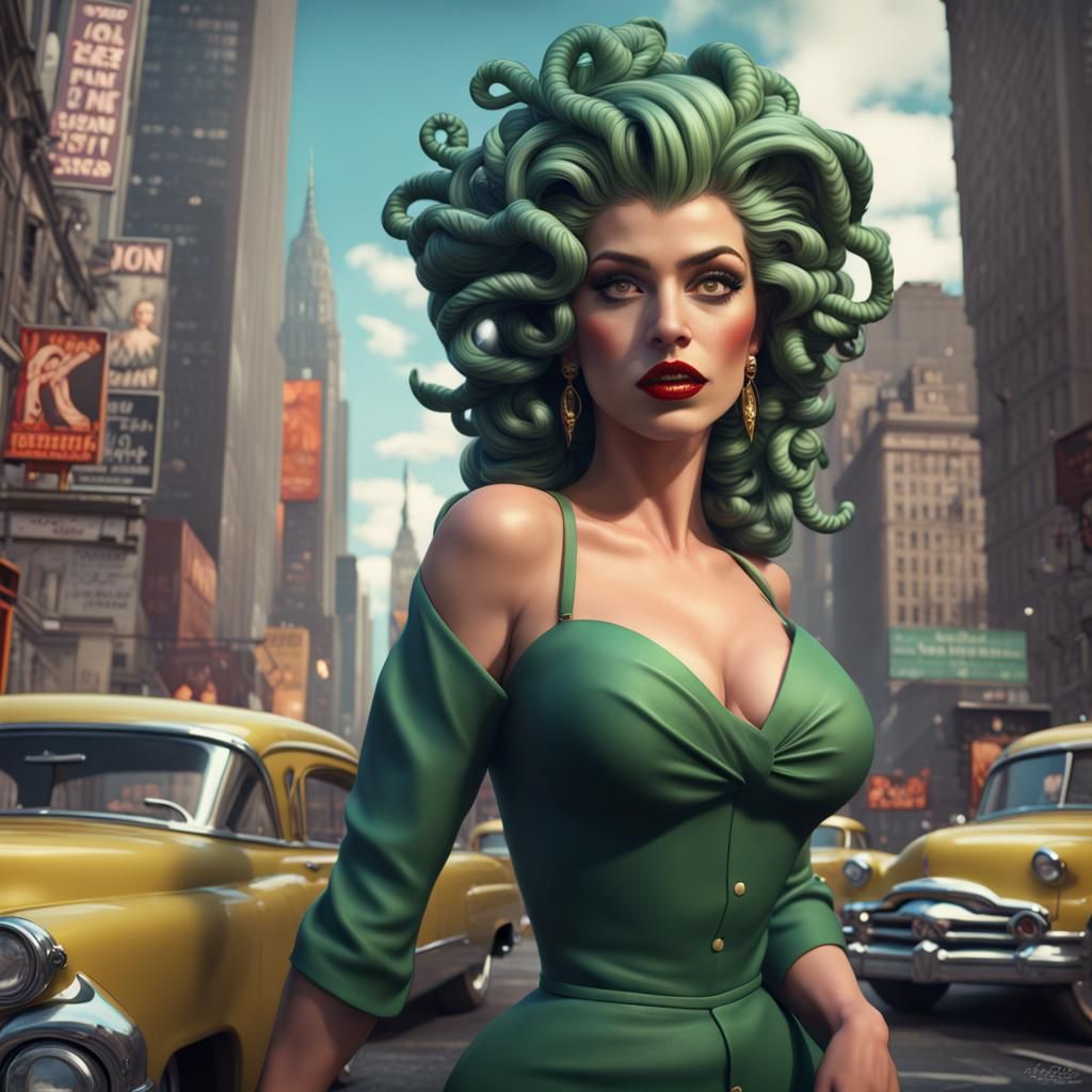 Medusa Goes Pin-Up in New York: Concept Art