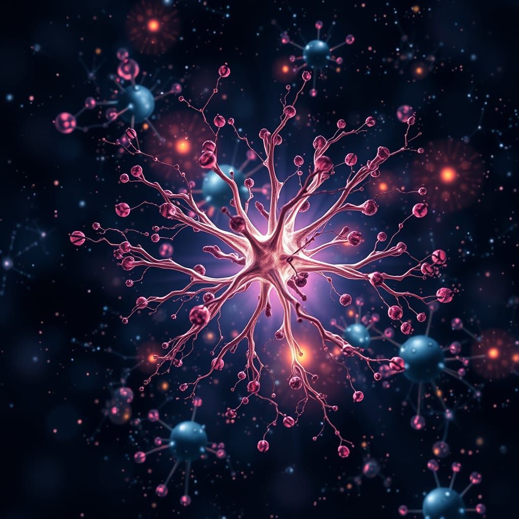 Cosmic Microcosm in Vibrant Cellular Detail