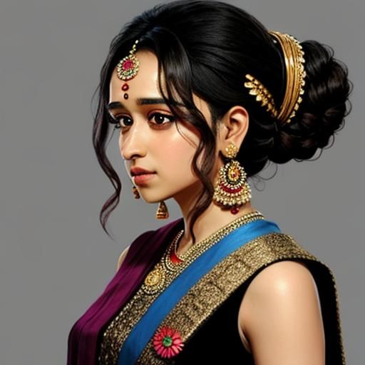 Shraddha Kapoor's Elegant Side Updo Hairstyle