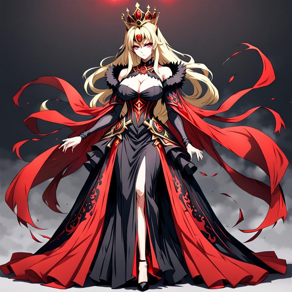 Anime Villainess: Black and Red Evil Empress