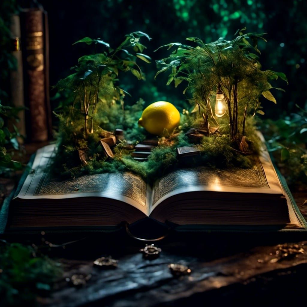 Lemon Grove Microcosm on Antique Book