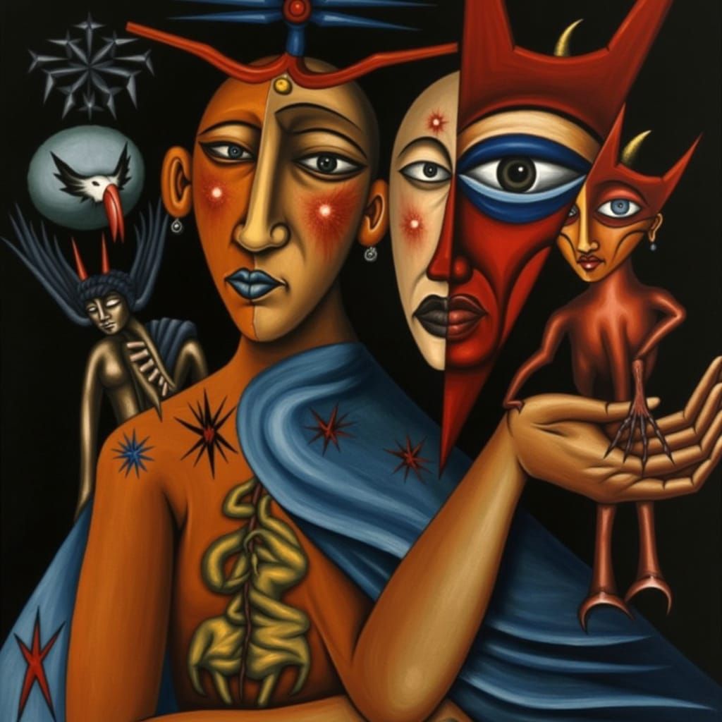 Radiant Pythia in Cubist Splendor