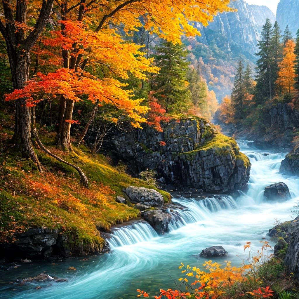 Masterful Color and Detail in a Picturesque AI Image