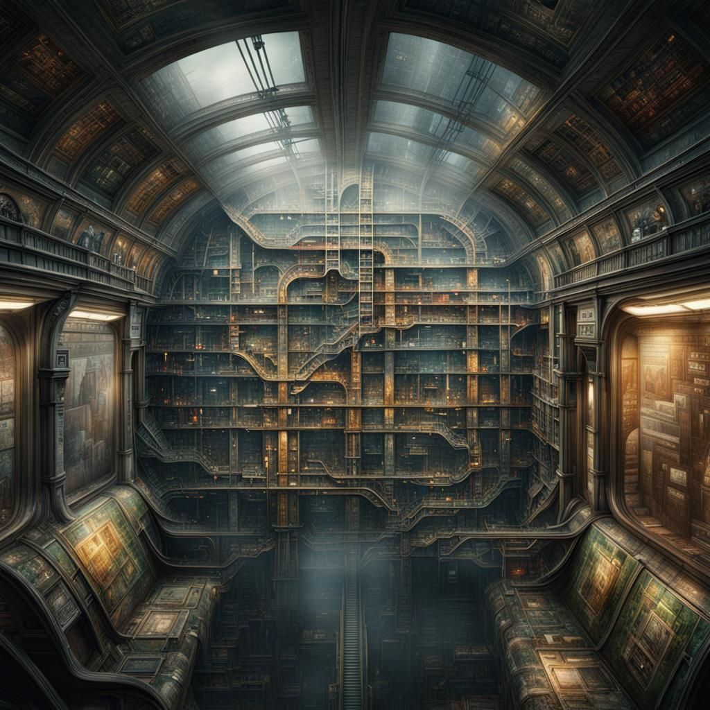 Futuristic Subway Map: Digital Matte Painting