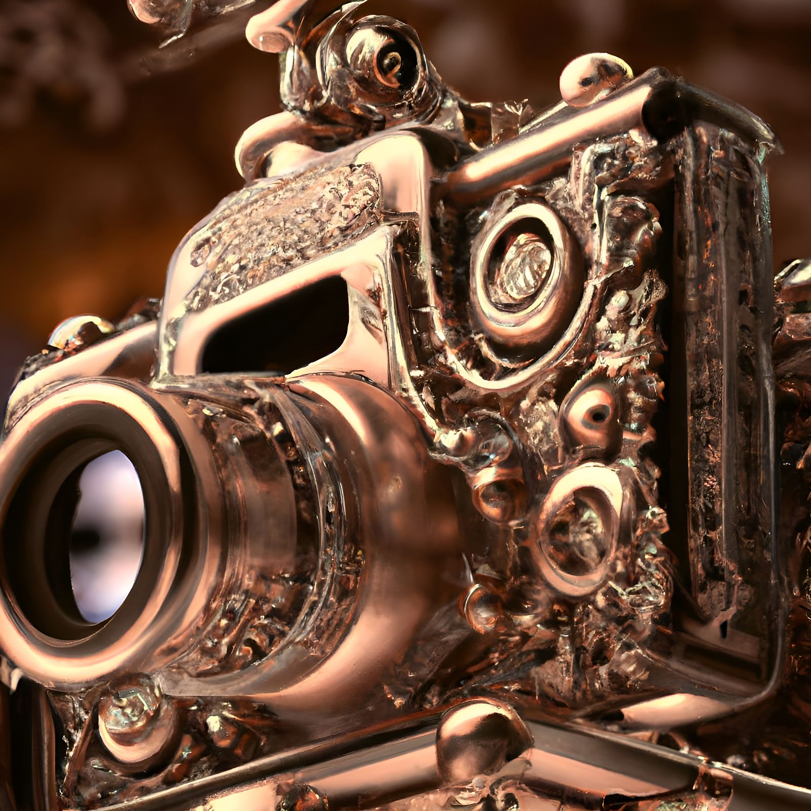 Baroque Photo Camera in Hyperrealistic Style