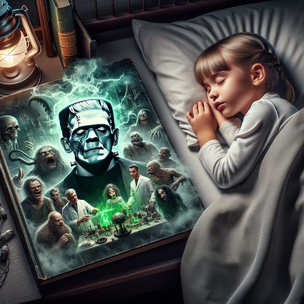 Nightmare of Frankenstein: A Hyperrealistic Dreamscape