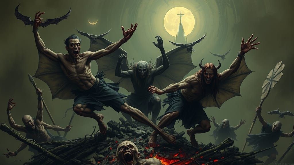 Tormented Hellscape Creatures Inspired by Dante Alighieri