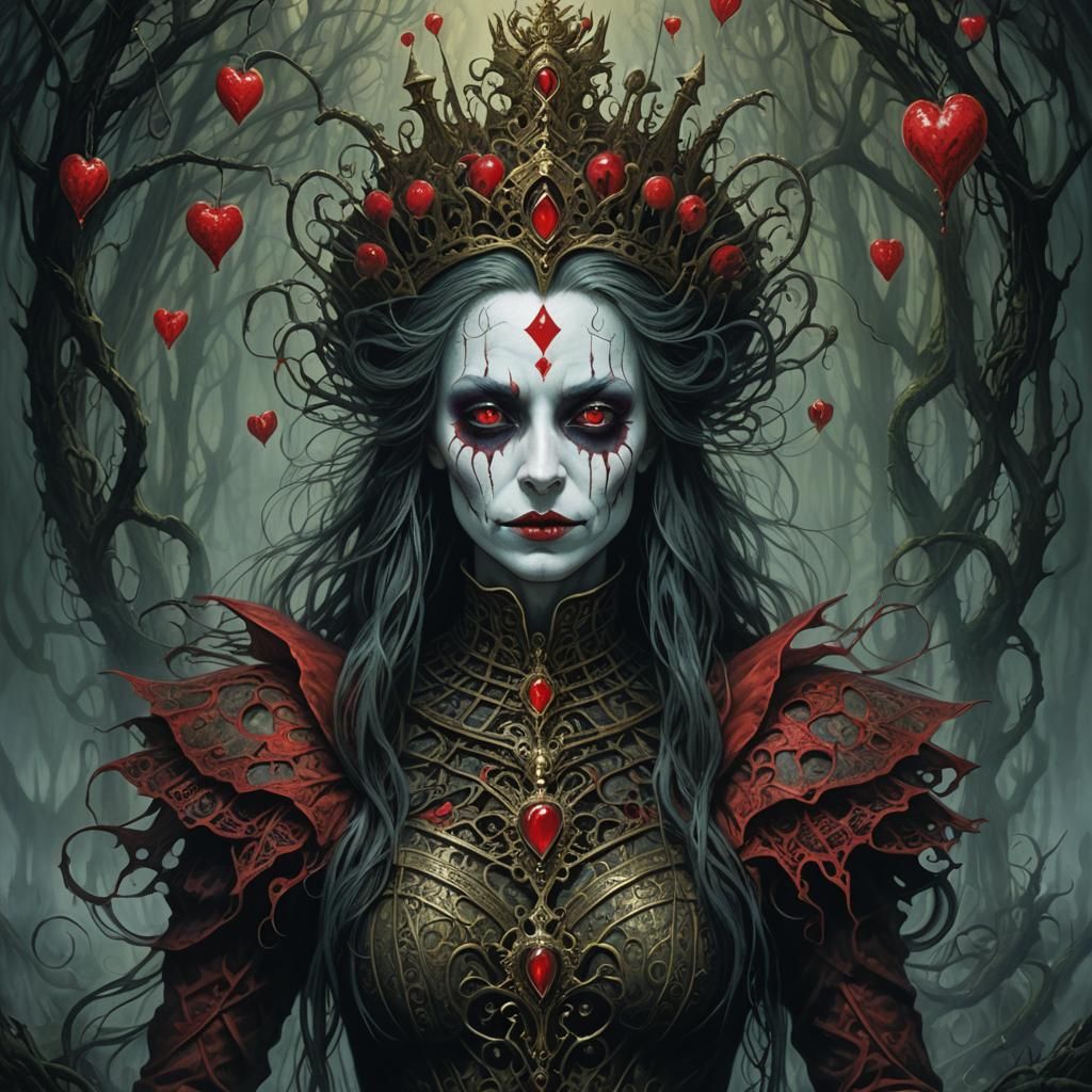 Queen of Hearts in Grotesque Wonderland, Sinister Surrealism