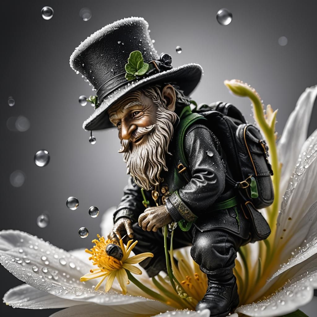 Leprechaun Pollen Collection in Macro Photography