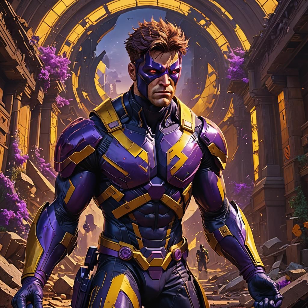 Cyclops X-Men in Dark Fantasy Style