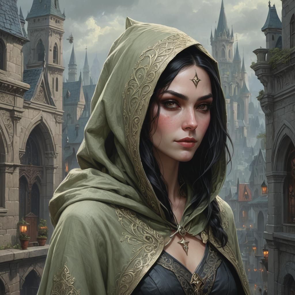 Elven Rogue Portrait in Ornate Detail