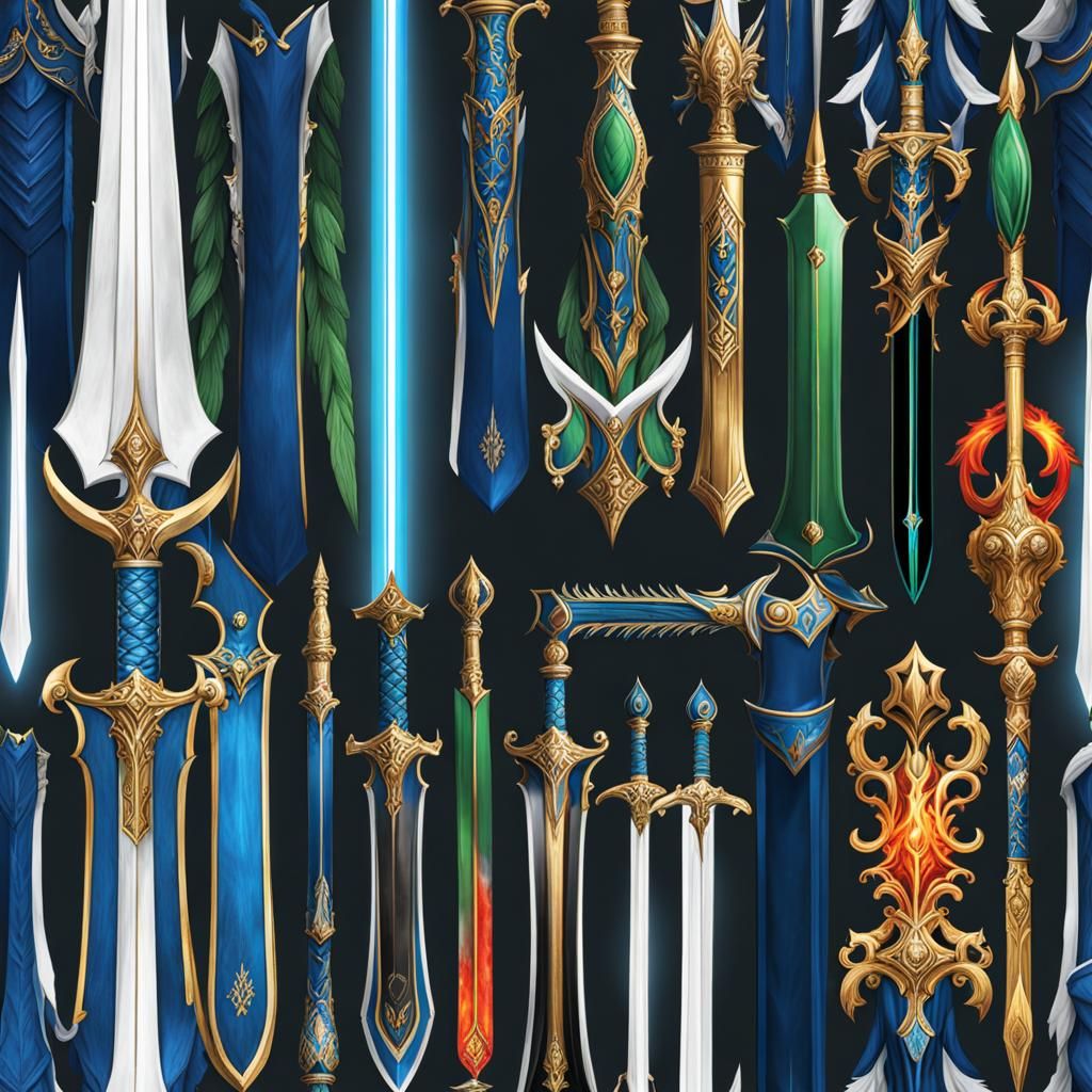 Celestial Swords of Fire and Light