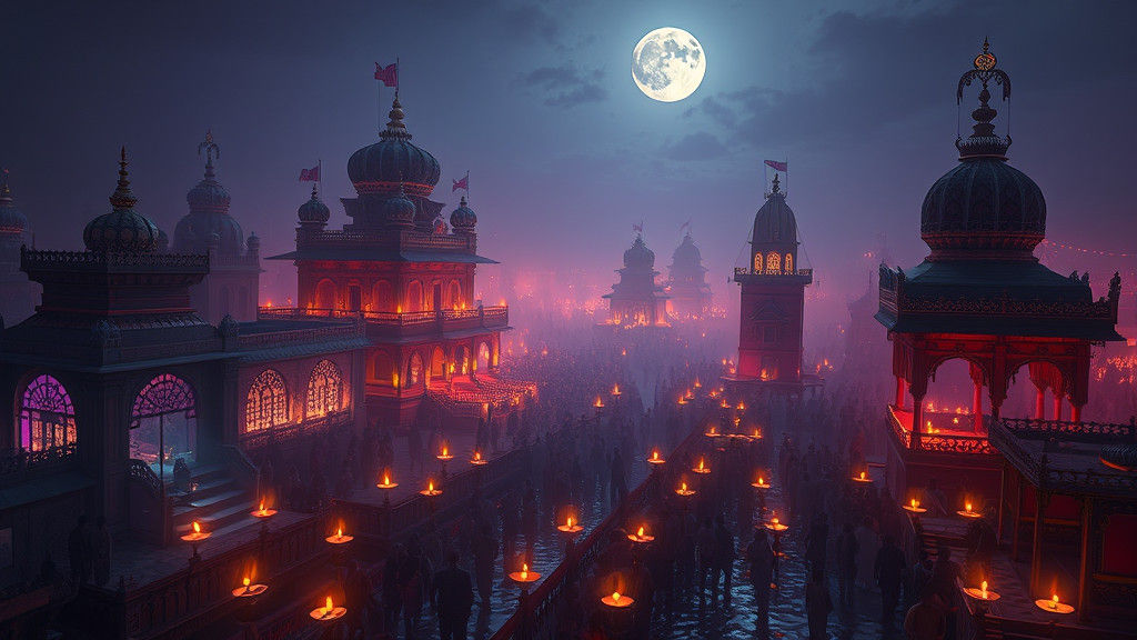 Mystical Kumbh Mela: Dark Fantasy Concept Art