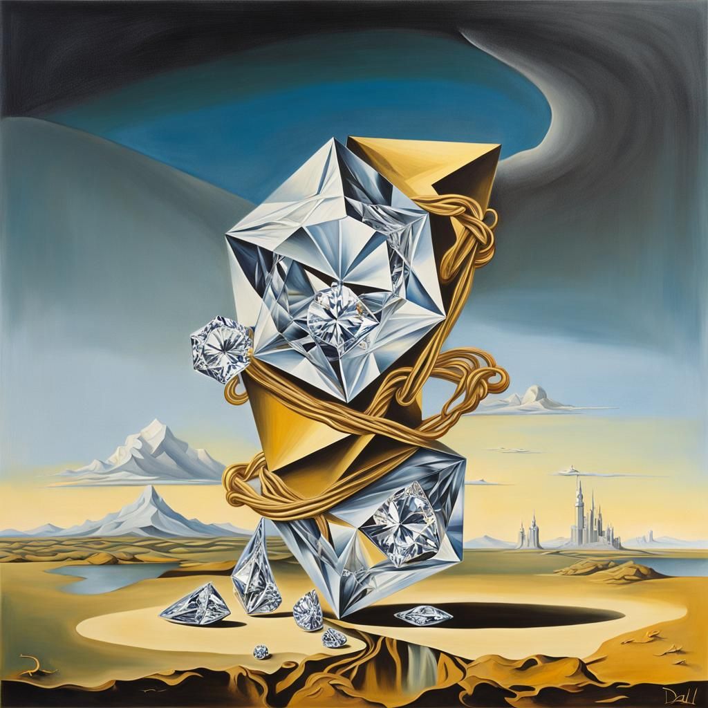 Surreal Threads: Fate in Oil on Canvas