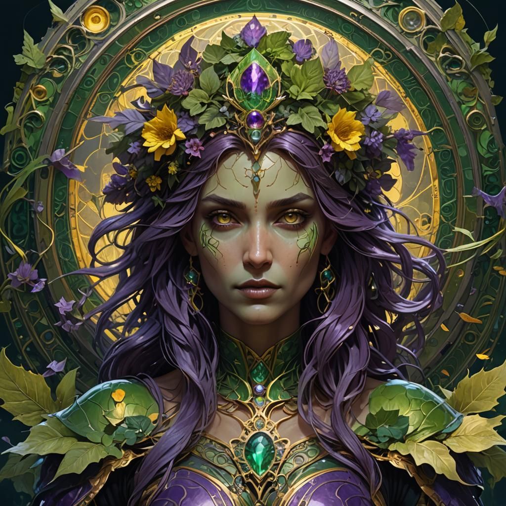 Green Woman: Dark Fantasy Concept Art