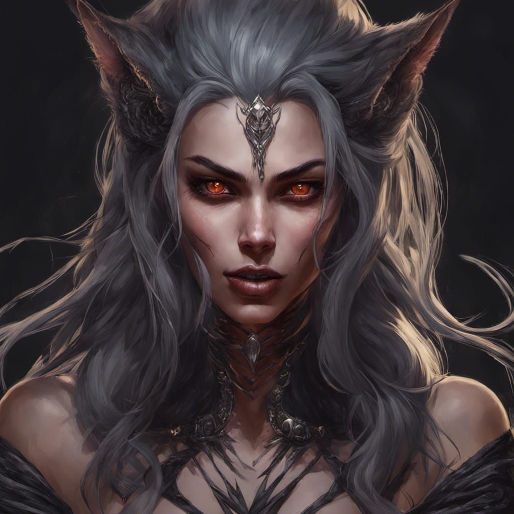 Vampire Beast Woman Portrait in Unreal Engine 5
