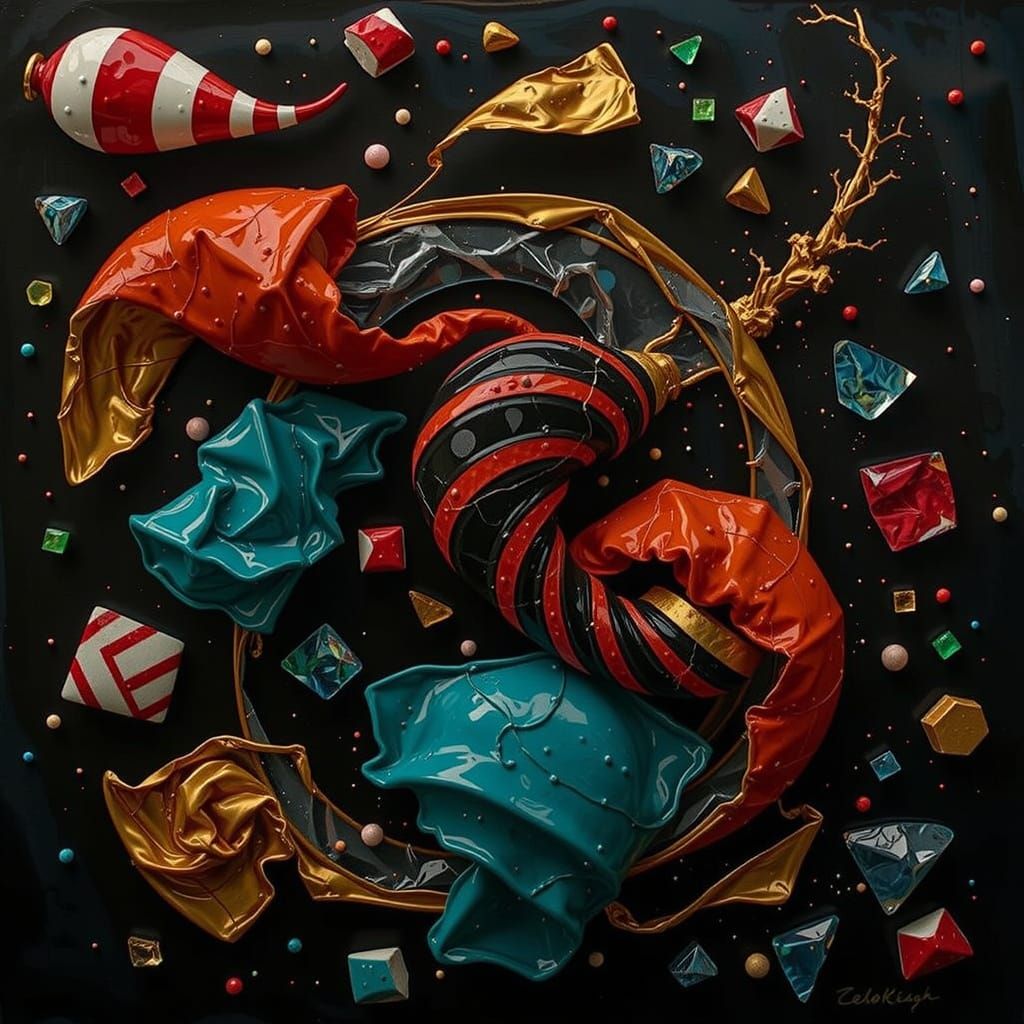 Abstract Gelato Colors in Bold Geometric Shapes