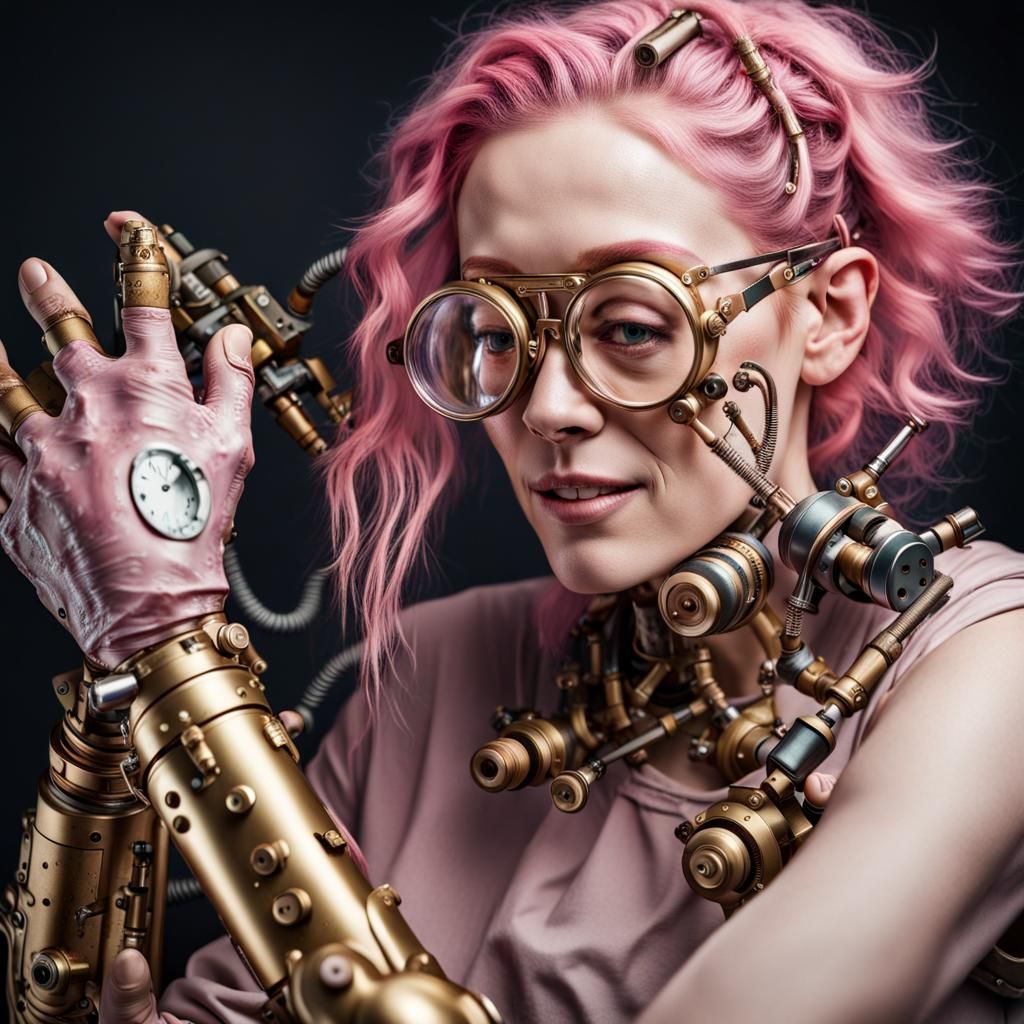 Artificer Woman with Prosthetic Arm, Professional Photo