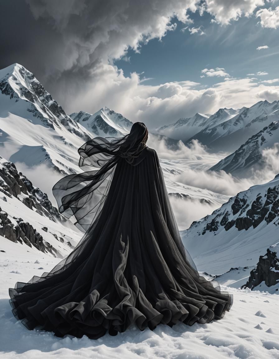 Mysterious Tulle Lady on Crystal Mountain