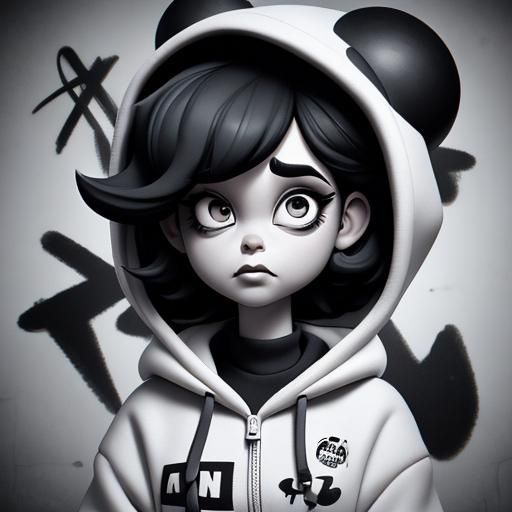 Sensual Hip Hop Betty Boop Cartoon Portrait