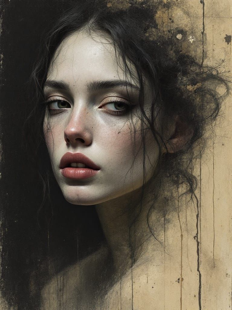 Ethereal Female Figure Study in Autumn Hues