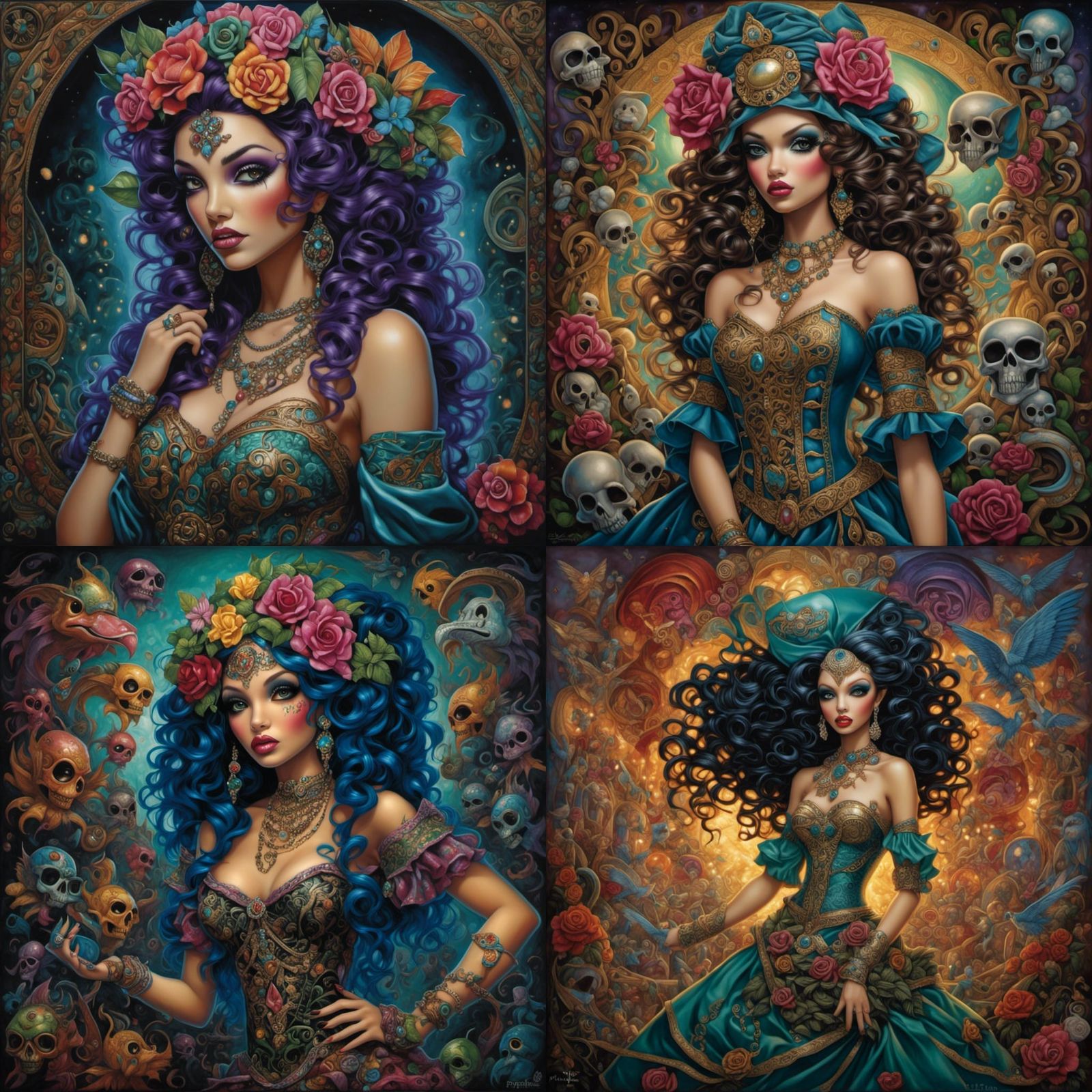 Photorealistic Portrait of a Beautiful Woman in Luminism Sty...