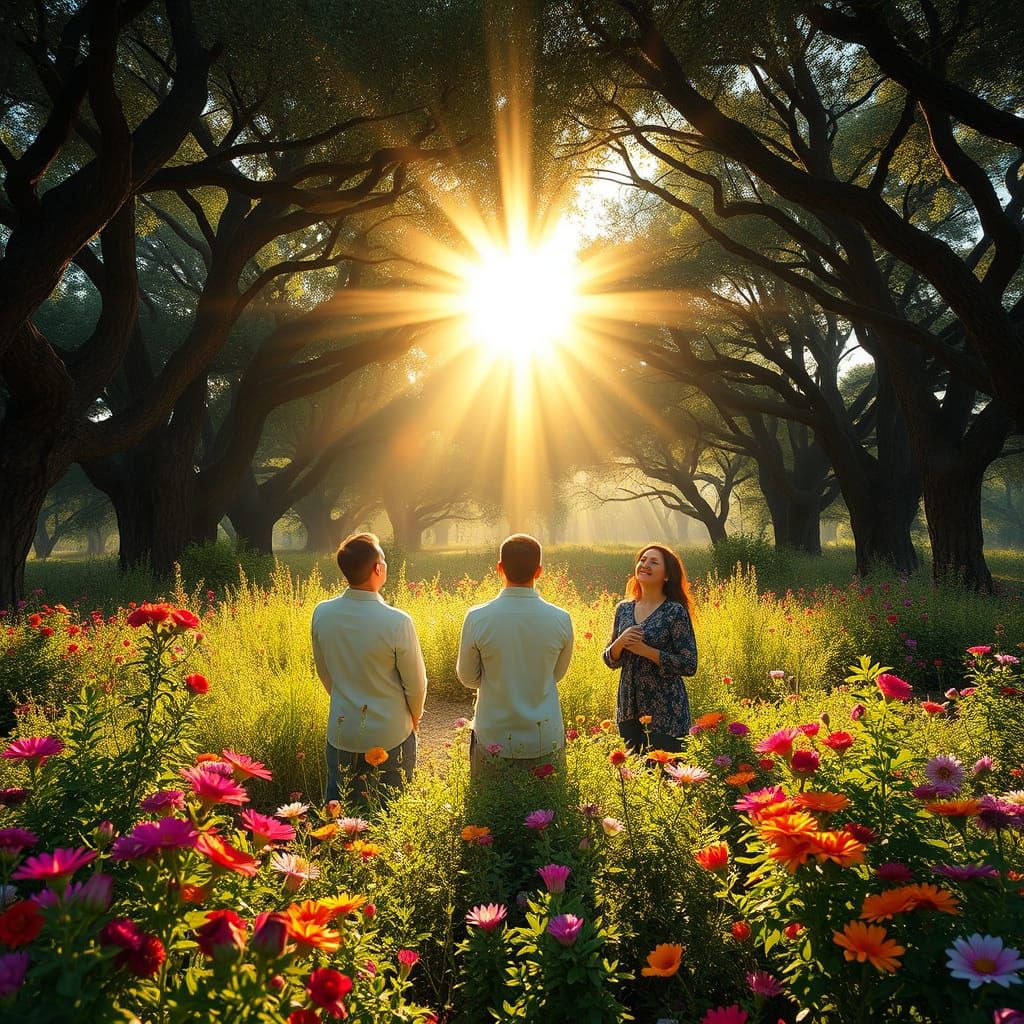 Spiritual Retreat Invitation Design in Natural Setting