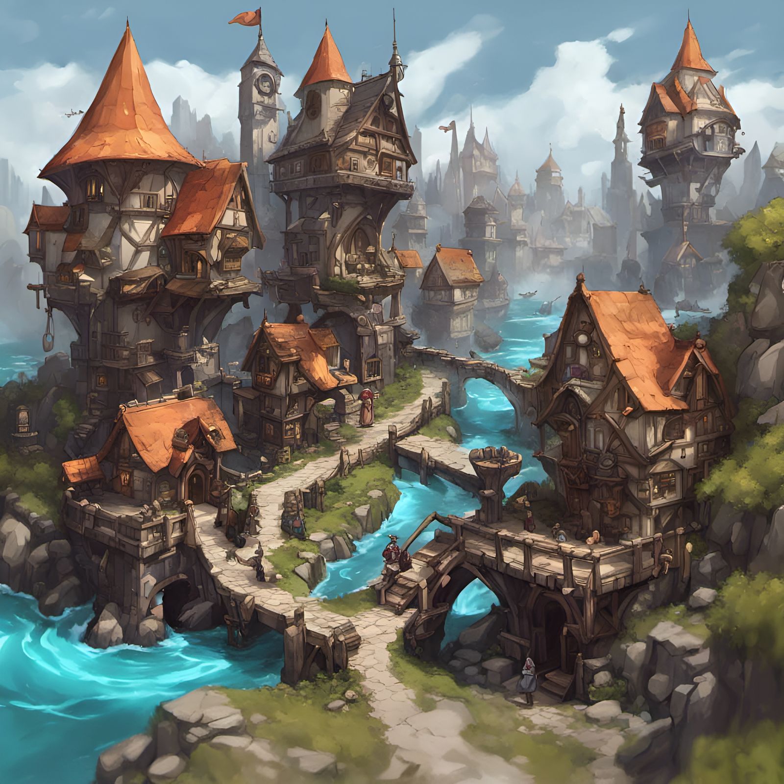 Arcane Tech Gnome Village: Medieval Fantasy City