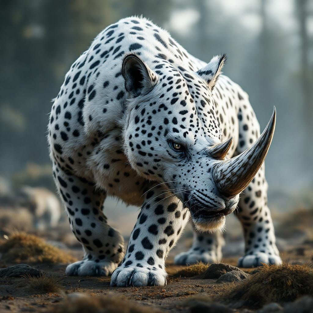 Rhino Snow Leopard Hybrid in Detailed 3D