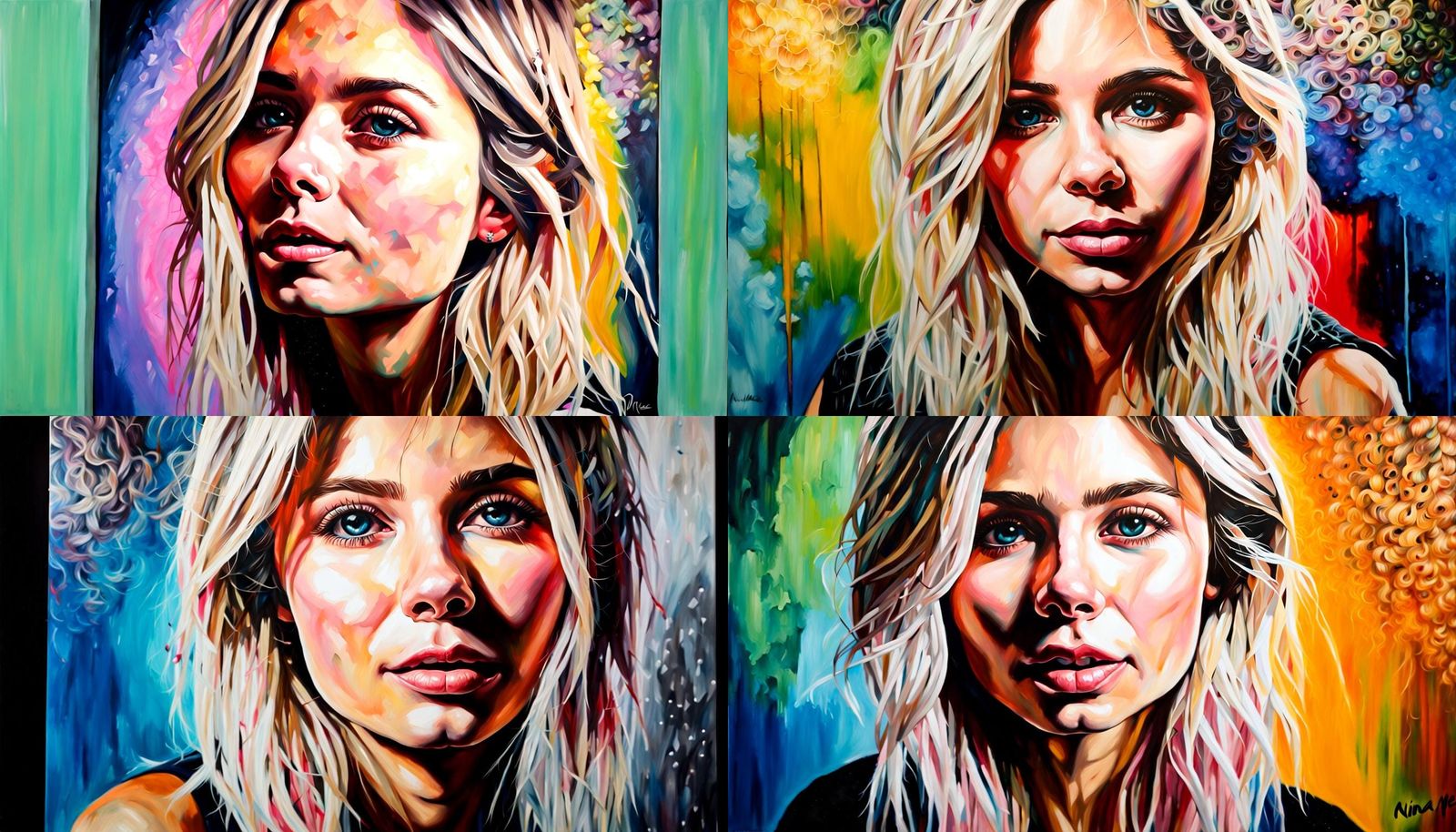 Hyperrealistic Acrylic Portrait of Nina Nesbitt