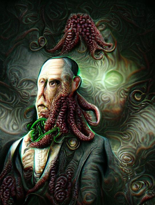 Cthulhu-inspired Abomination in a Dark Landscape