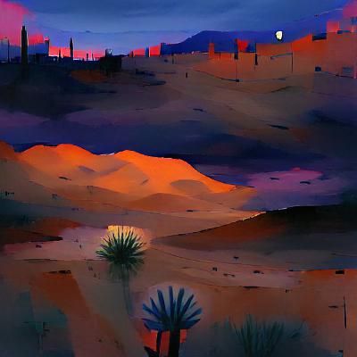 Desert Landscape Generated by AI