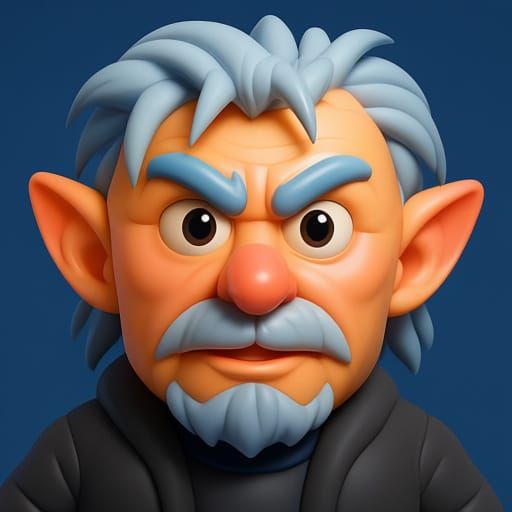 Dramatic Portrait of a Bowie-esque Figure in Black and White