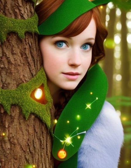 Christina Hendricks Cosplay in the Woods