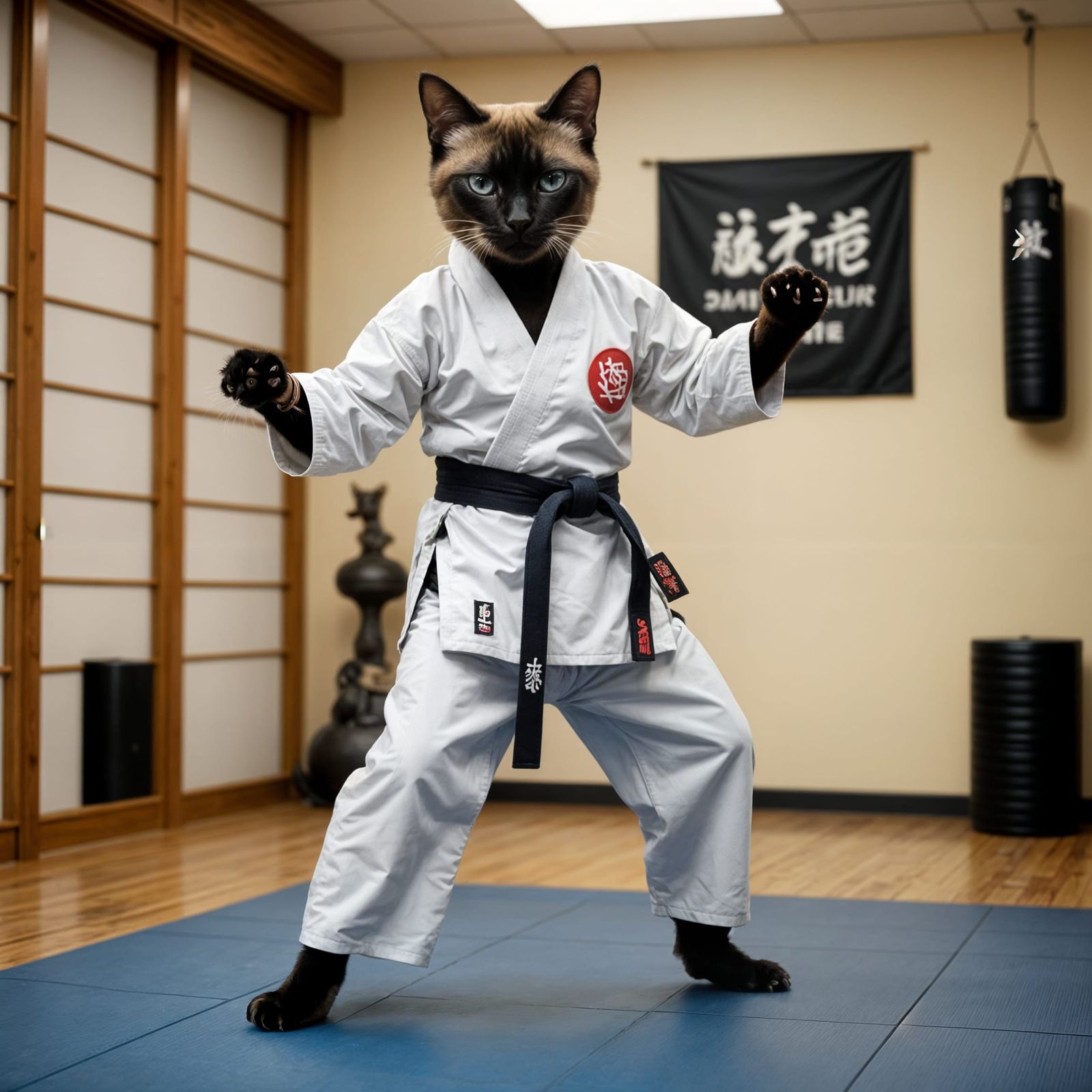 Siamese Cat Master of Karate
