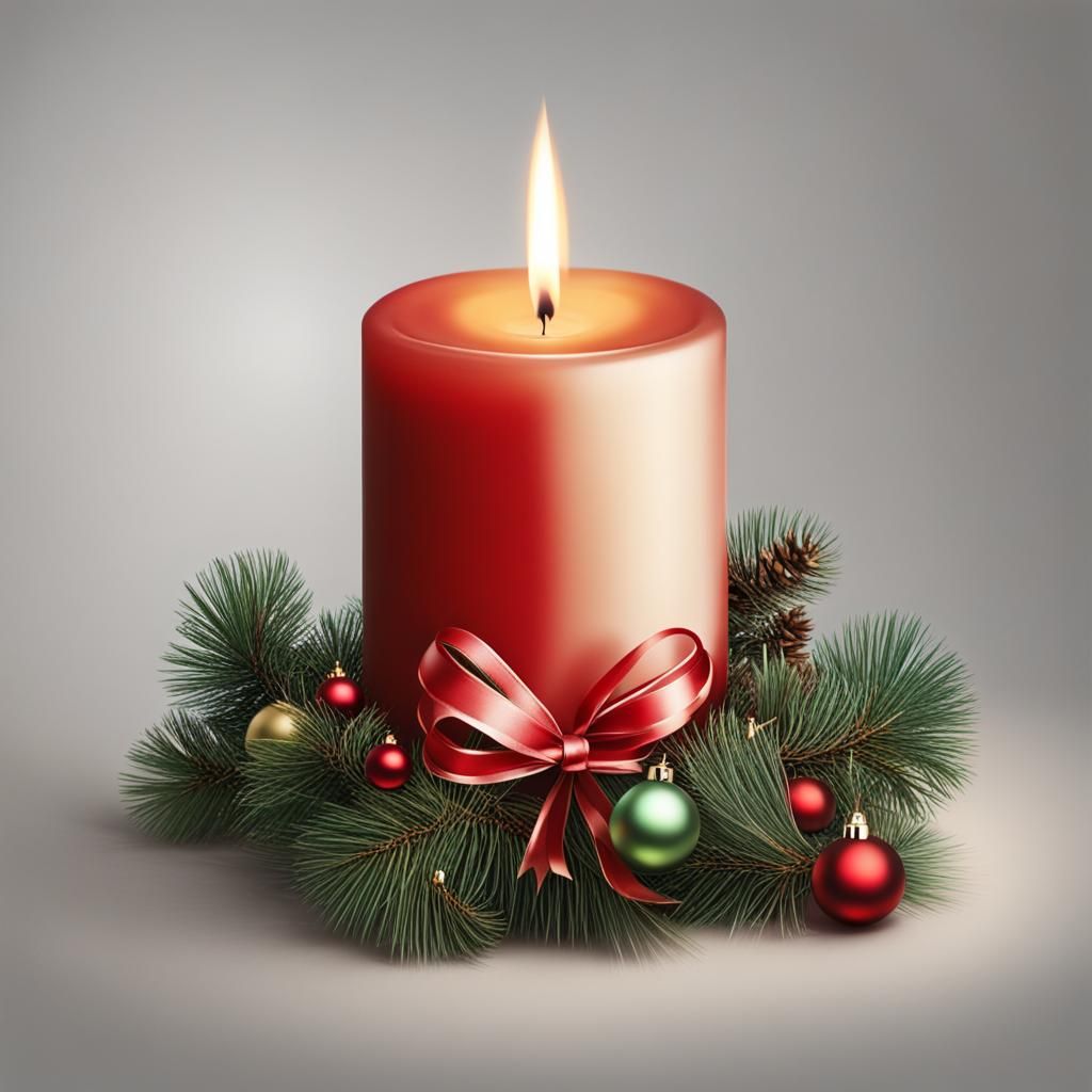 Festive Christmas Candle Design