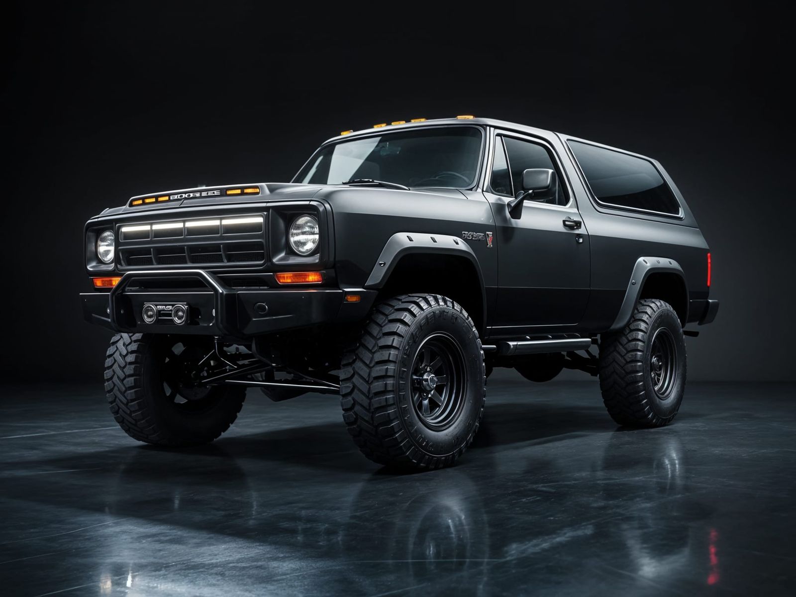 Futuristic Dodge Ramcharger Concept in Dark Studio