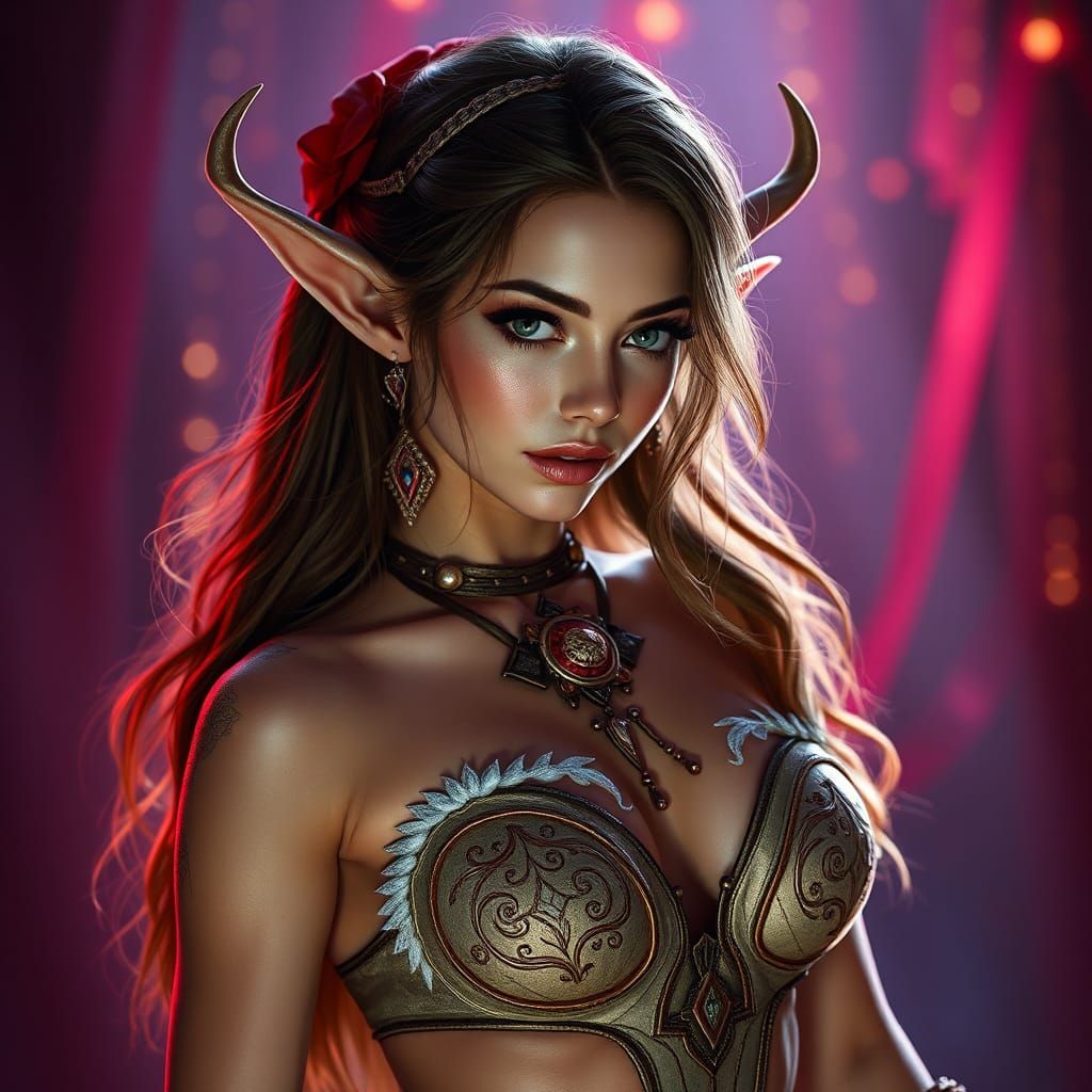 Beautiful Elf Pole Dancer