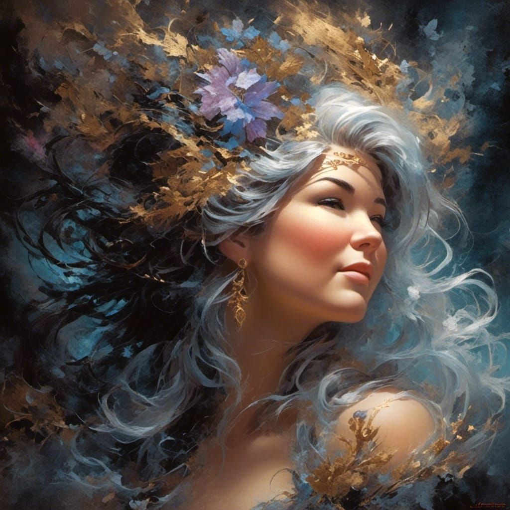 Dichotomy of Sensual and Spirit Worlds in Watercolour