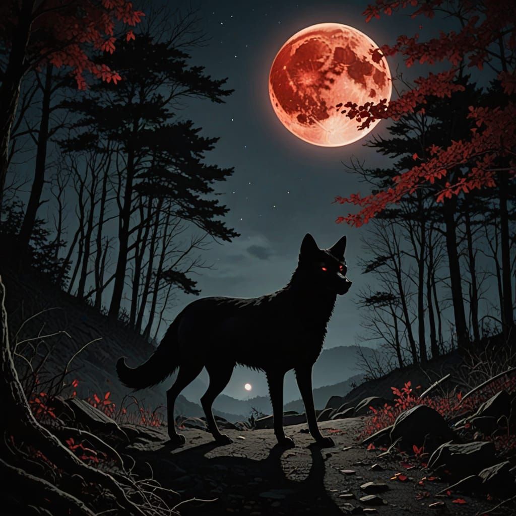 Braxton County Shadow Creature Under Blood Moon